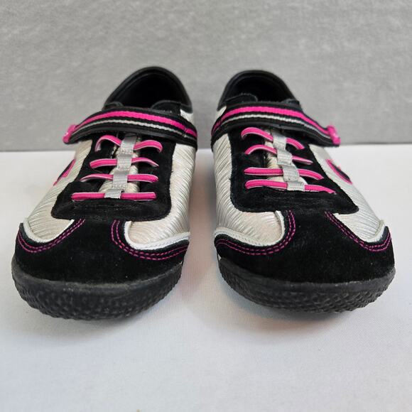 Women's Champion Black/Pink/Silver Sneakers with Adjustable Strap Size 4.5 - Picture 4 of 10